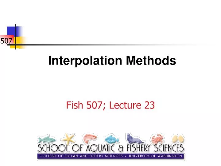 fish 507 lecture 23
