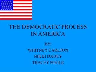 THE DEMOCRATIC PROCESS IN AMERICA
