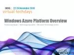 Windows Azure Platform Overview - slide 1