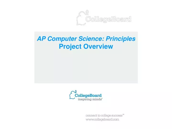 ap computer science principles project overview