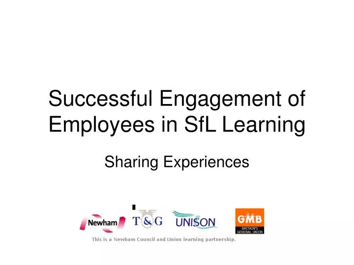 successful engagement of employees in sfl learning