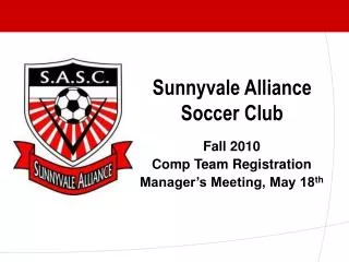 Sunnyvale Alliance Soccer Club