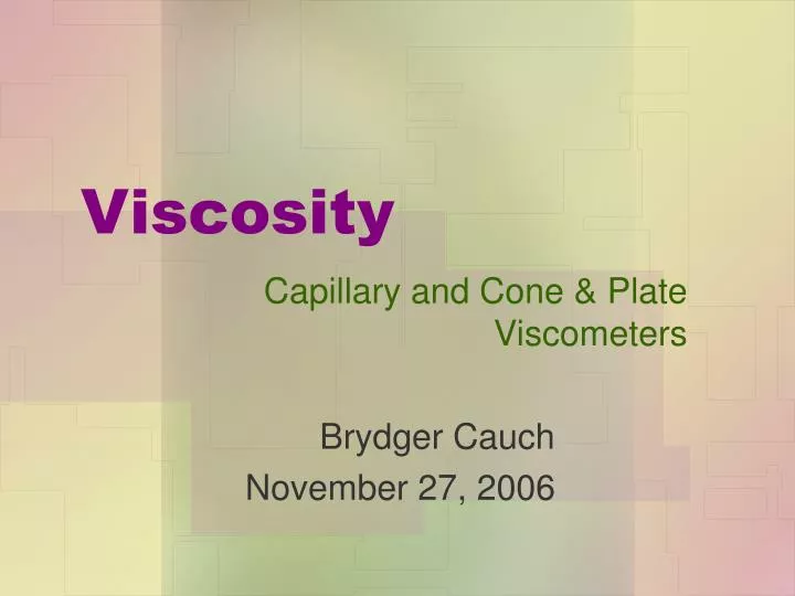 viscosity