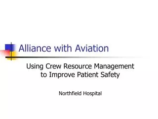Alliance with Aviation