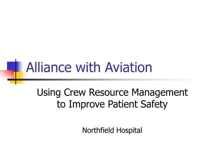 alliance with aviation