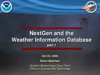NextGen and the Weather Information Database part 1
