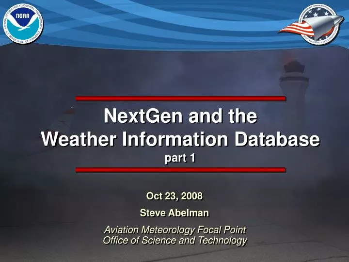 nextgen and the weather information database part 1