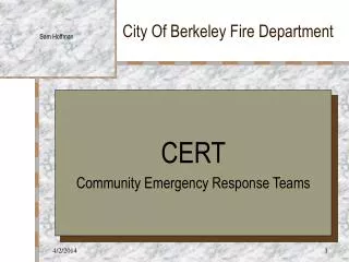 City Of Berkeley Fire Department