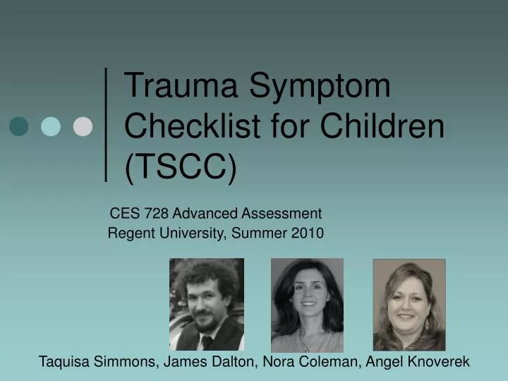 trauma symptom checklist for children tscc