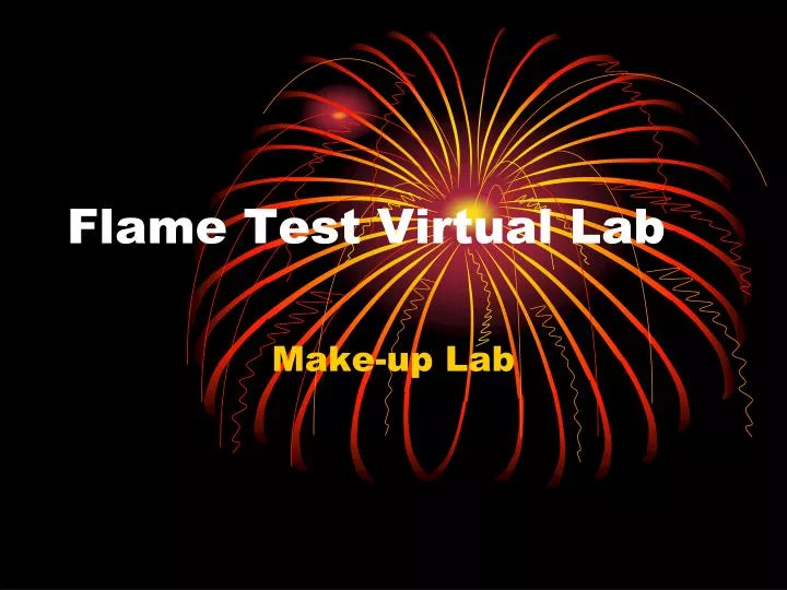 flame test virtual lab