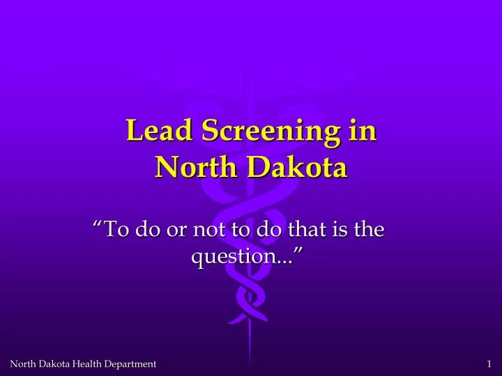 lead screening in north dakota