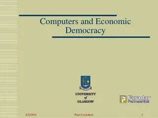 Computers and Economic Democracy