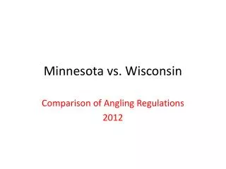 Minnesota vs. Wisconsin