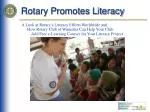 Rotary Promotes Literacy - slide 1