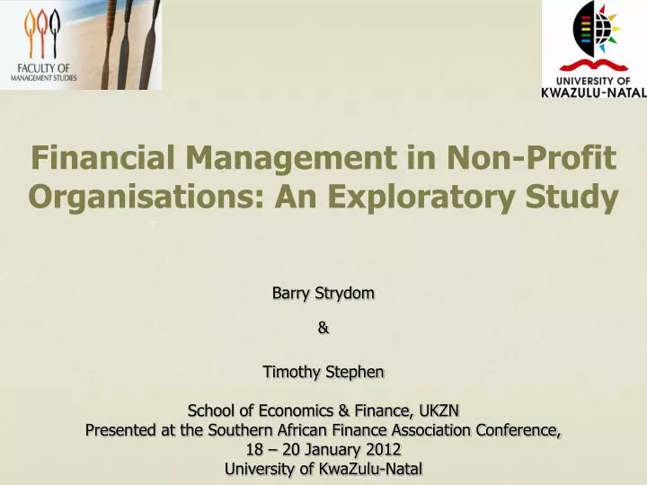 financial management in non profit organisations an exploratory study