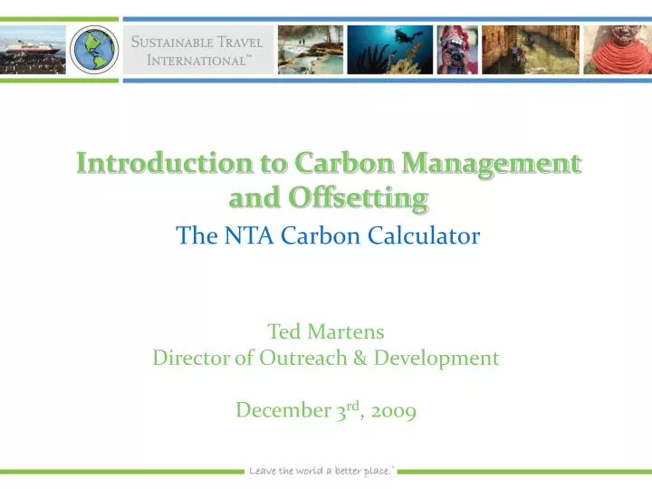 introduction to carbon management and offsetting the nta carbon calculator