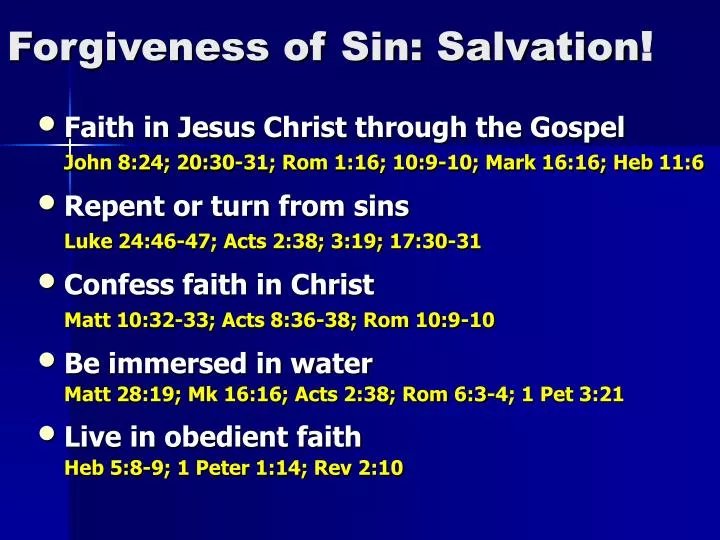 forgiveness of sin salvation