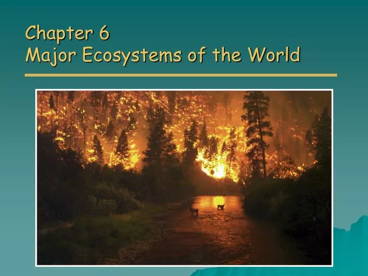 chapter 6 major ecosystems of the world