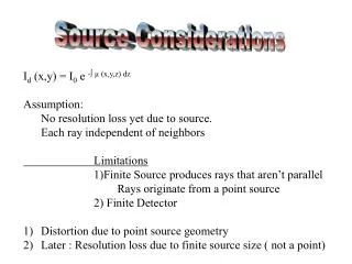 Source Considerations