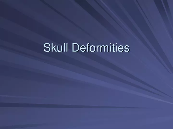 skull deformities