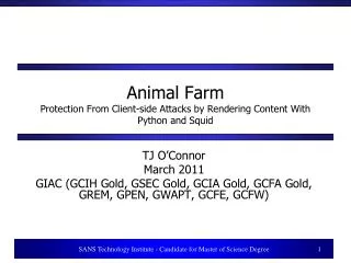 Animal Farm Protection From Client-side Attacks by Rendering Content With Python and Squid