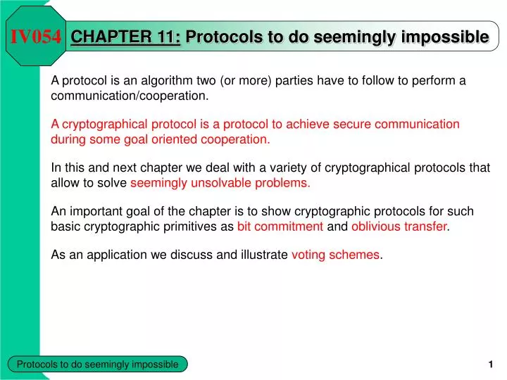 chapter 11 protocols to do seemingly impossible