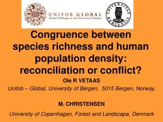 Congruence between species richness and human population density: reconciliation or conflict?