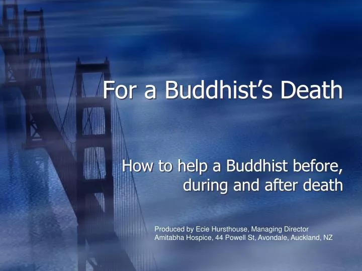 for a buddhist s death