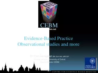 Evidence-Based Practice Observational studies and more