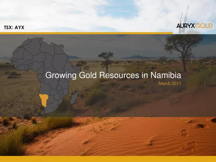 growing gold resources in namibia