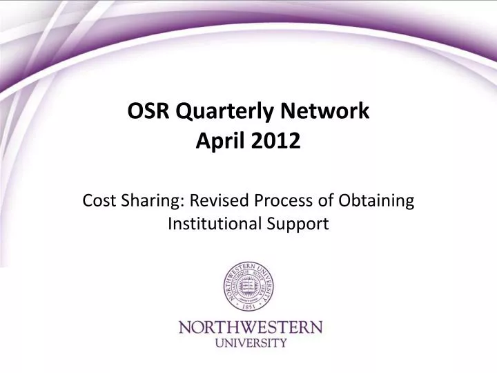 osr quarterly network april 2012