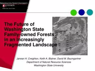 The Future of Washington State Family-owned Forests in an Increasingly Fragmented Landscape
