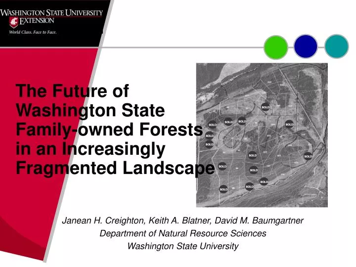 the future of washington state family owned forests in an increasingly fragmented landscape
