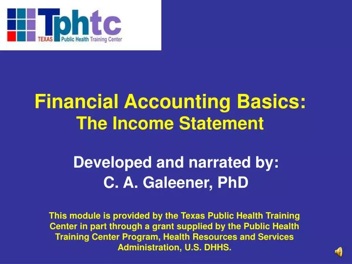 financial accounting basics the income statement