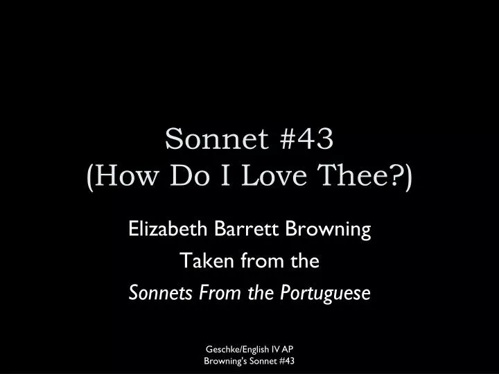 sonnet 43 how do i love thee