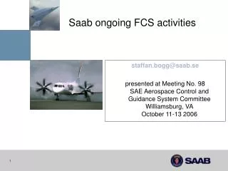 Saab ongoing FCS activities
