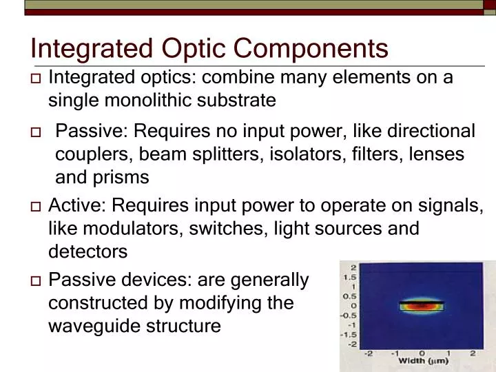 integrated optic components