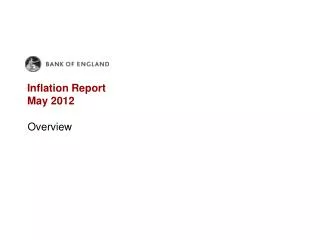 Inflation Report May 2012