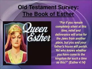 Old Testament Survey: The Book of Esther