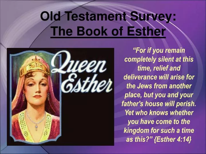old testament survey the book of esther