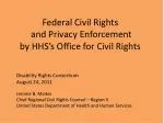 Federal Civil Rights and Privacy Enforcement by HHS’s Office for Civil Rights