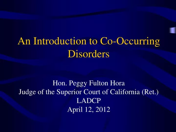 an introduction to co occurring disorders
