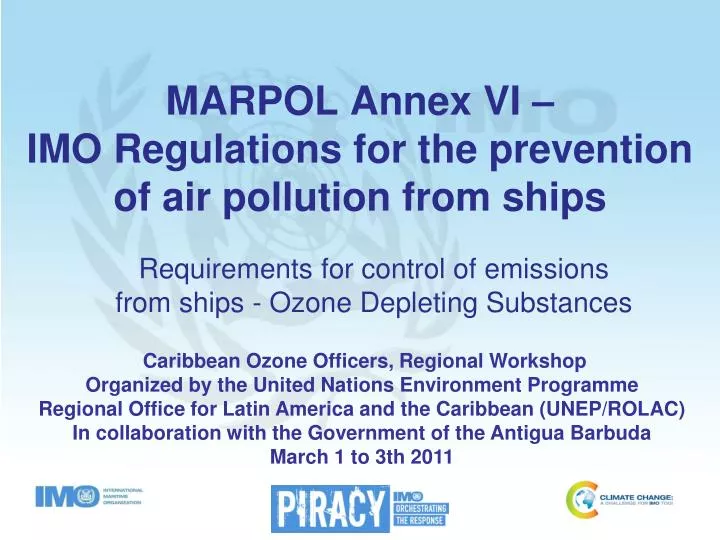 marpol annex vi imo regulations for the prevention of air pollution from ships