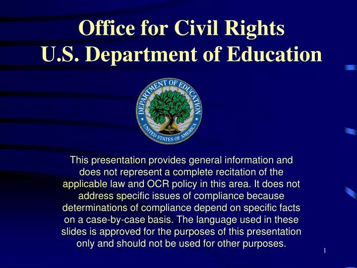 office for civil rights u s department of education