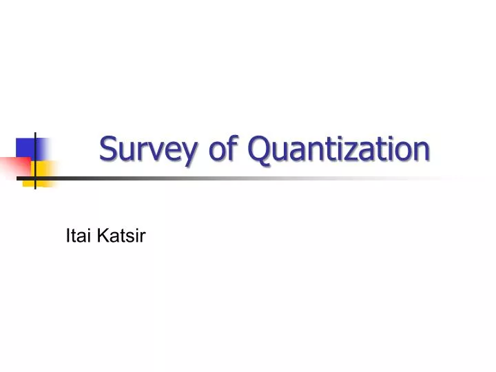 survey of quantization