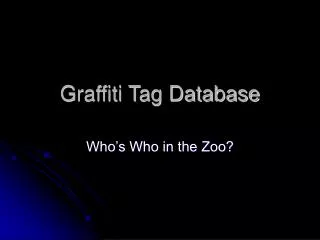 Graffiti Tag Database
