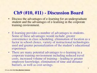 Ch9 (#10, #11) - Discussion Board