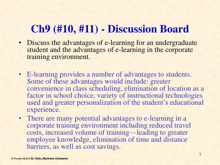 ch9 10 11 discussion board