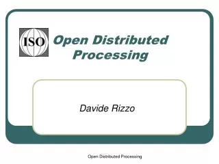Open Distributed Processing