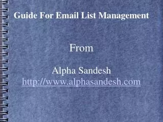 guide for email list management